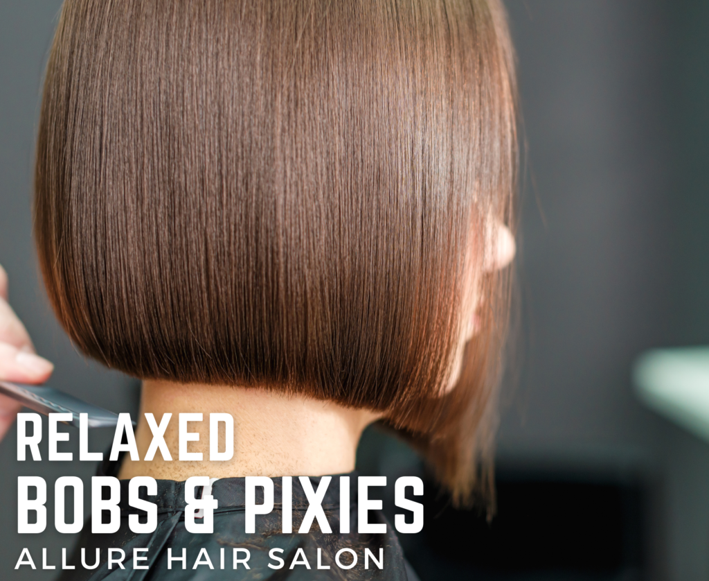 Relaxed Bobs and Pixie Haircuts for Women at Allure Salon in Lubbock Texas.