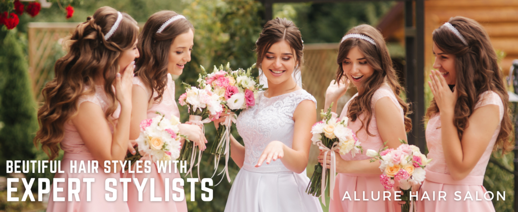 Creating stunning wedding hairstyles at Allure Hair Salon that will make your special day truly unforgettable.