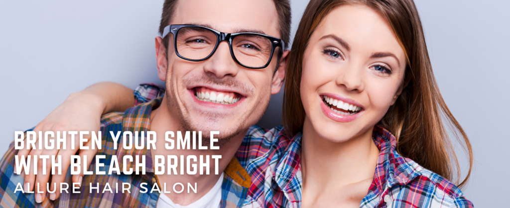 Bleach Bright at Allure Salon utilizes advanced whitening technology that delivers professional-grade results in a fraction of the time.